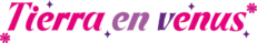 logo principal de tierra en venus en horizontal rosa con morado